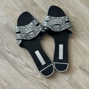 Zara Black and Silver Sandals